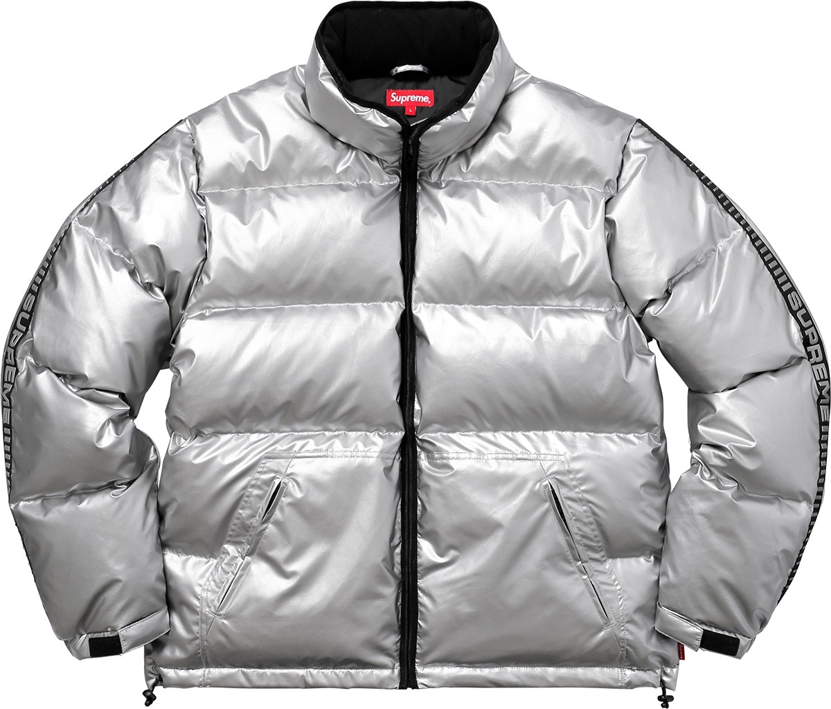 Reflective Sleeve Logo Puffy Jacket view 36
